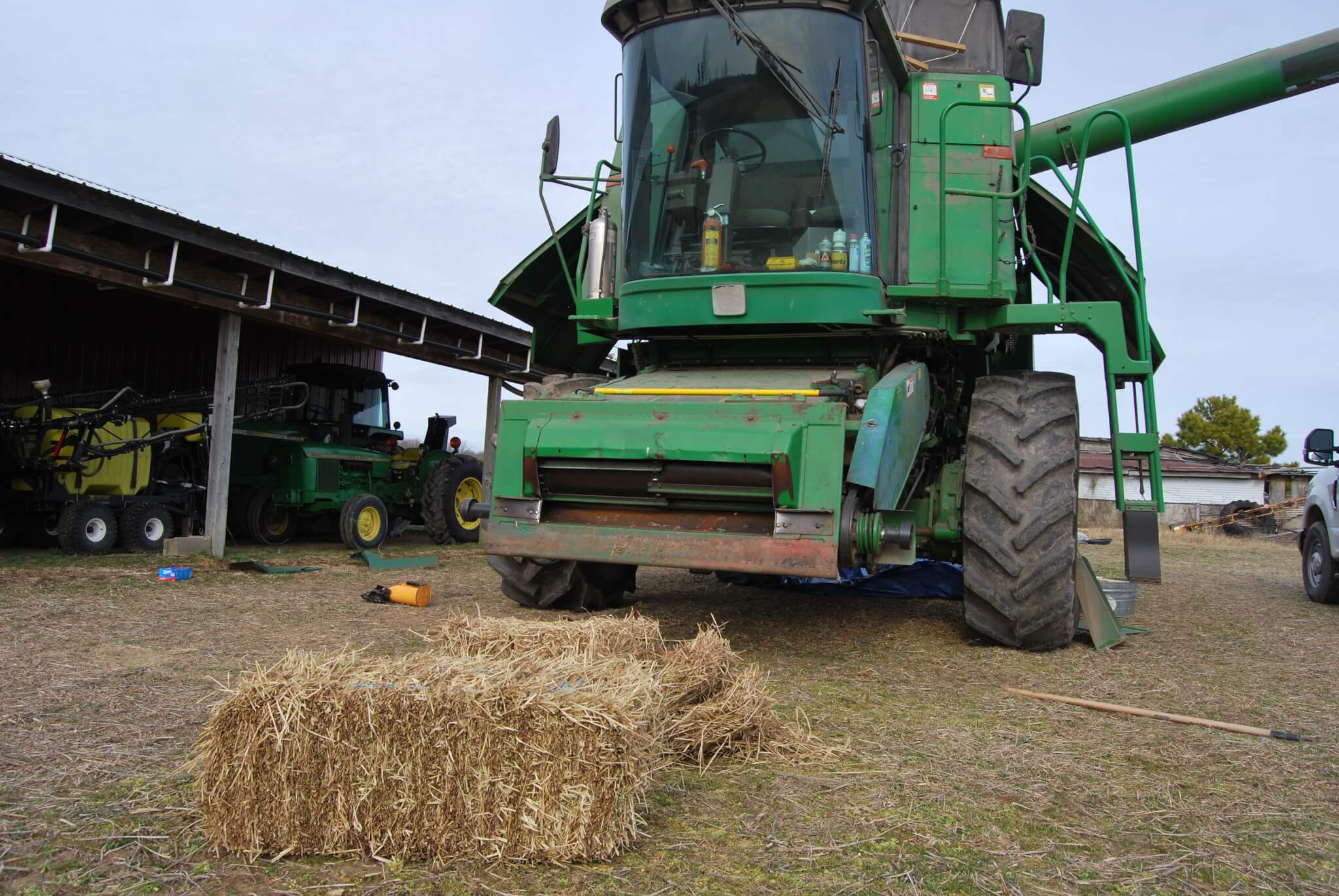 The Straw Bale Methodology for Cleaning Weed Seeds Out of a Combine